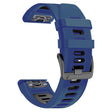 Smooth Silicone Dual-color Garmin Fenix X-series 26mm Watch Band - Orange+Black