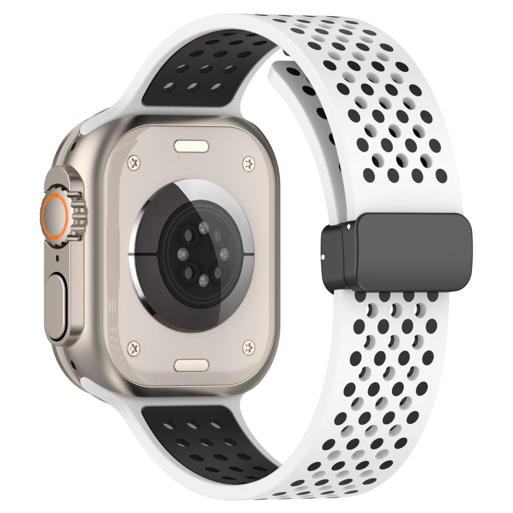 Sejt Silikone Universal Rem passer til Apple Smartwatch - Hvid#serie_2