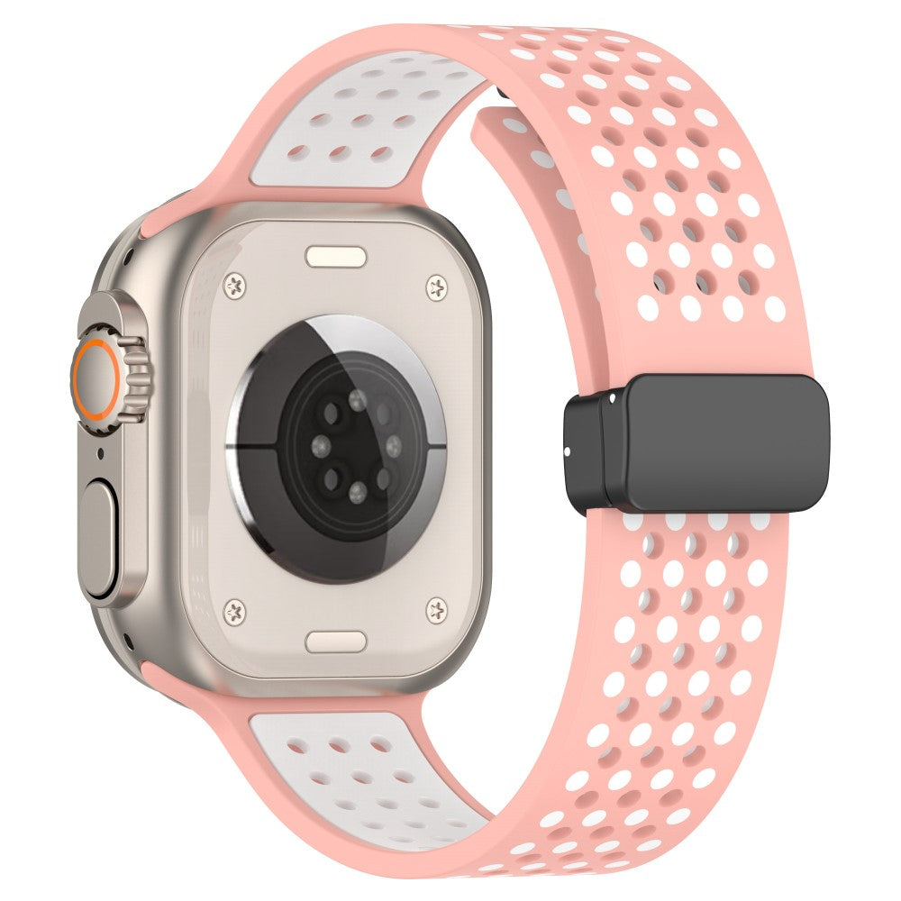 Sejt Silikone Universal Rem passer til Apple Smartwatch - Pink#serie_4