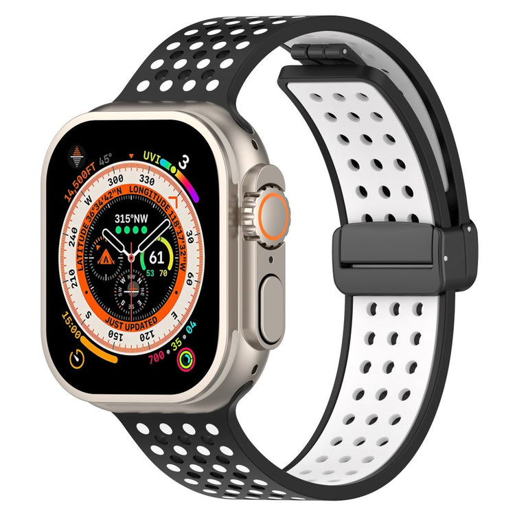 Sejt Silikone Universal Rem passer til Apple Smartwatch - Sort#serie_6