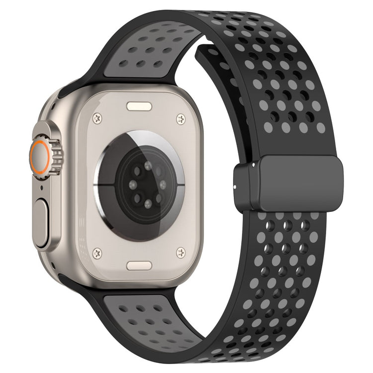 Sejt Silikone Universal Rem passer til Apple Smartwatch - Sort#serie_7