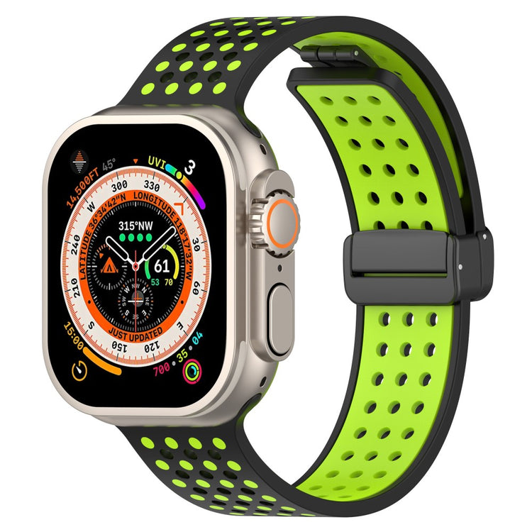 Sejt Silikone Universal Rem passer til Apple Smartwatch - Grøn#serie_8