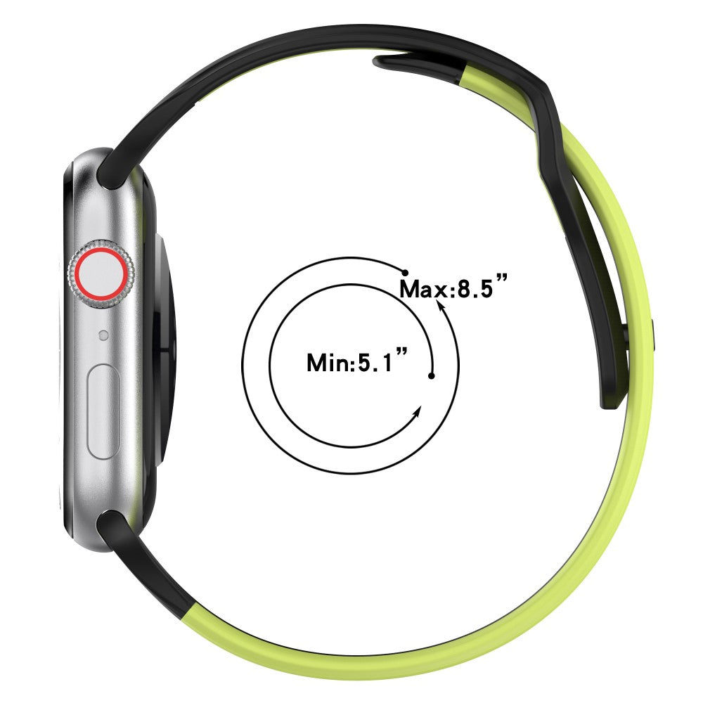 Watch Band Apple Watch Universal 49mm/45mm/44mm/42mm Dual-color Silicone Strap - Black / Grey#serie_5
