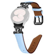 Genuine Cow Leather Band Samsung Galaxy Watch Universal Rhinestone M-shape Connector Watch Strap with Black Buckle