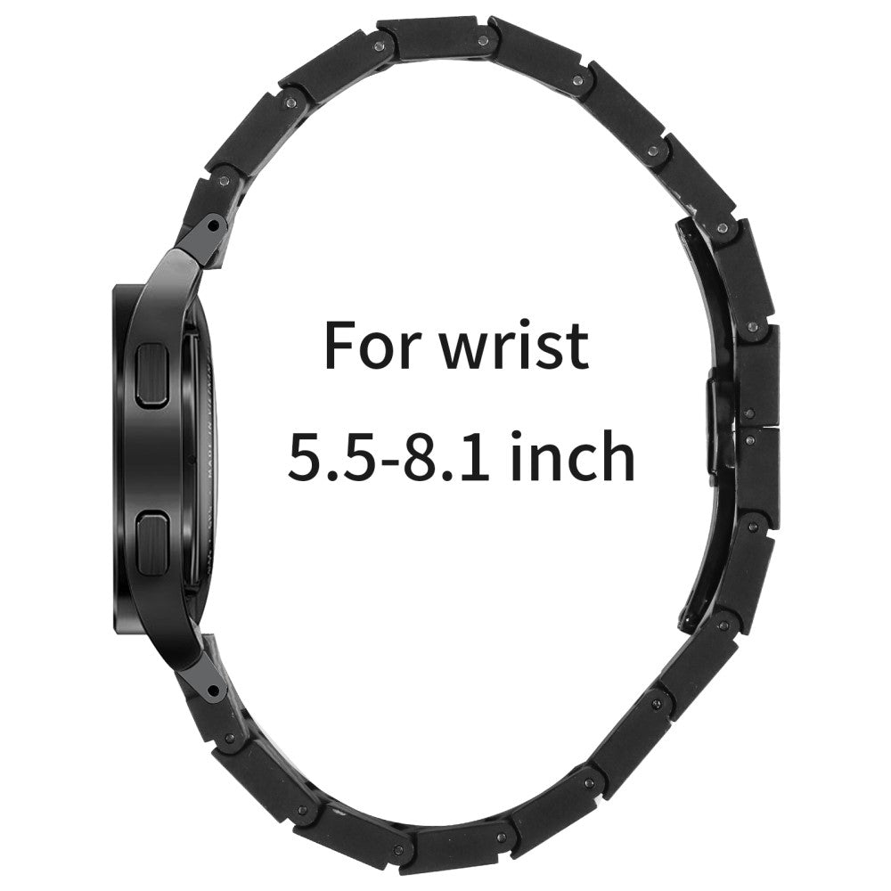 Helt Vildt Flot Metal Universal Rem passer til Samsung Smartwatch - Sort#serie_066