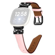 Fitbit Versa 3 / 4 / Sense / Sense 2 Black Buckle Geniune Cowhide Leather Band Butterfly Watch Strap