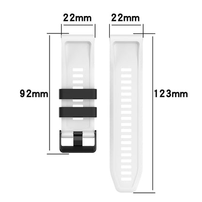 Garmin Fenix 7X Pro Watch Bands Horizontal Stripes Silicone Dual-color Strap - White / Black#serie_2