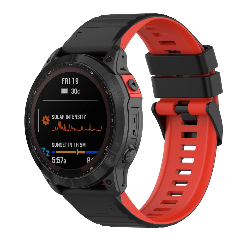 Super Nydelig Silikone Universal Rem passer til Smartwatch - Rød#serie_4
