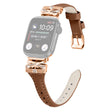 Rose Gold Buckle Watch Strap Apple Watch Series 9 / 8 / 7 / 41mm / 6 / 5 / 4 / SE / SE (2022) / SE (2023) 40mm / Series 3 2 1 38mm - Dark Blue