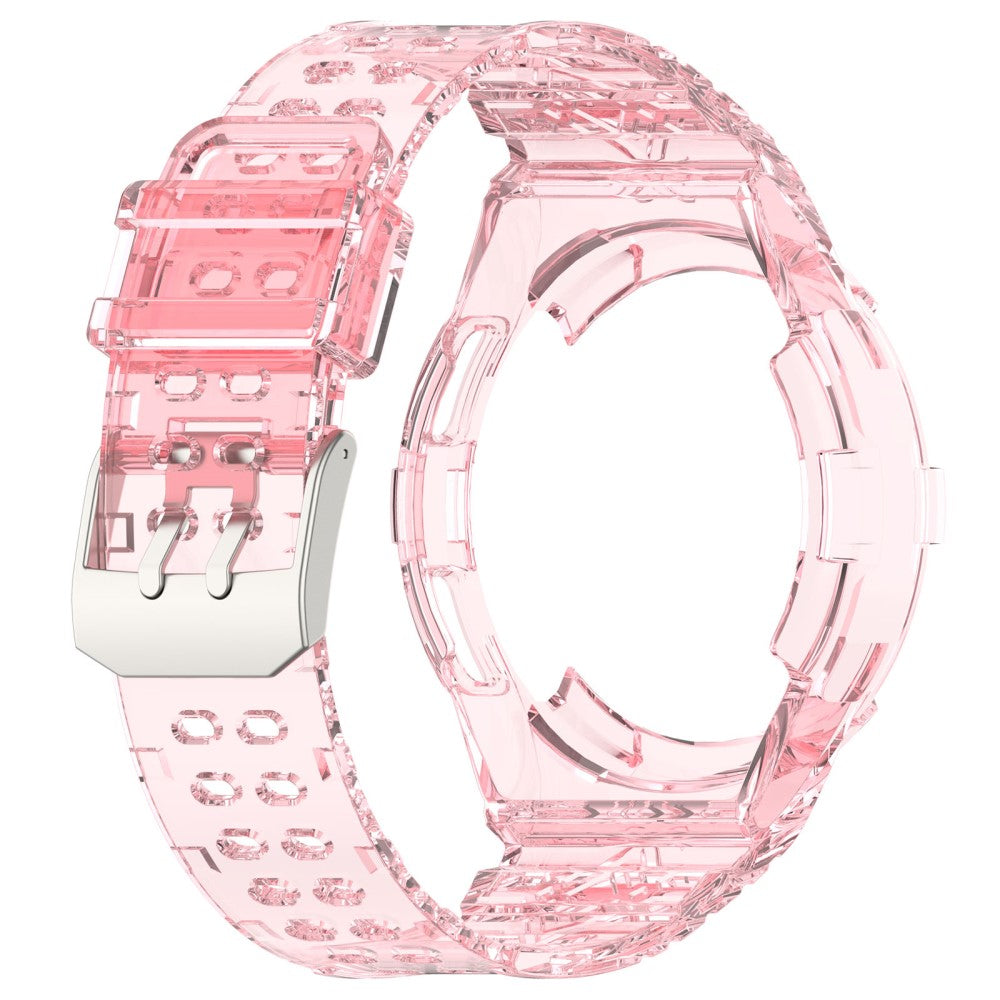 Fed Silikone Rem passer til Samsung Galaxy Watch 6 Classic (43mm) - Pink#serie_5