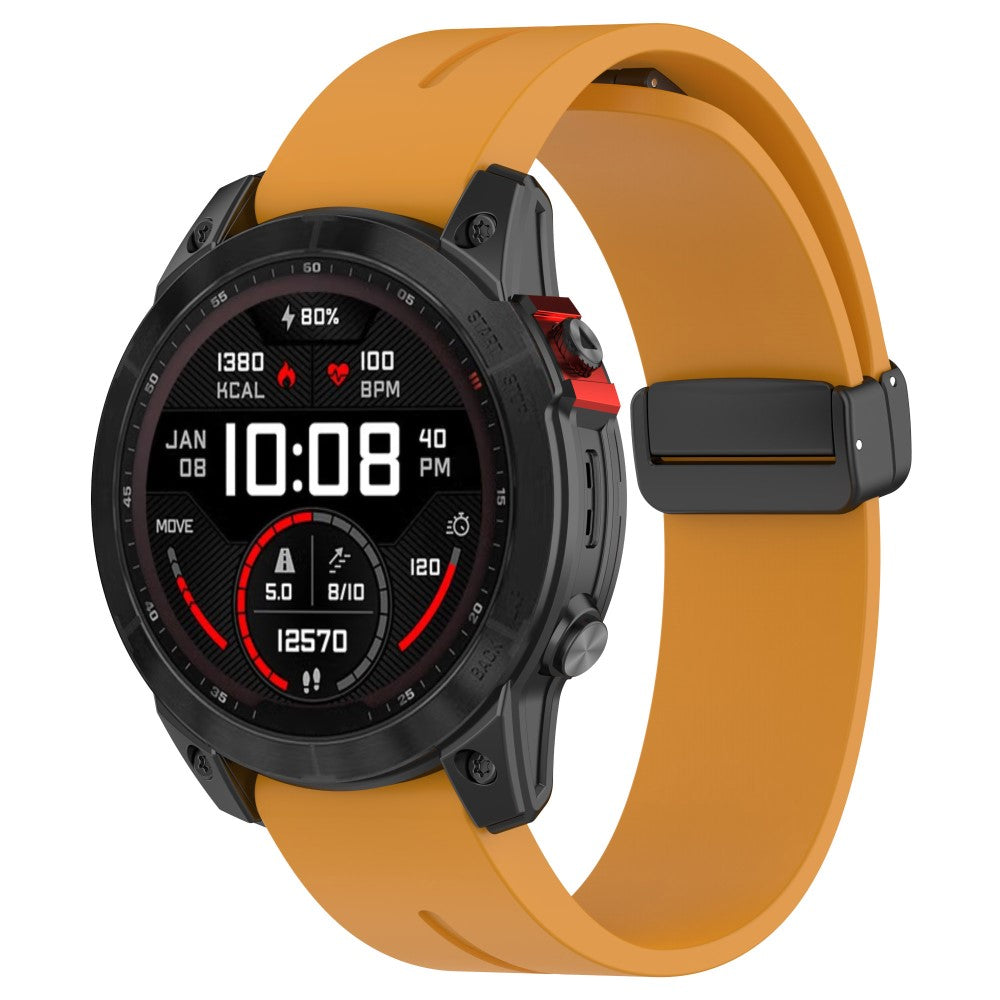 Holdbart Silikone Universal Rem passer til Smartwatch - Gul#serie_2