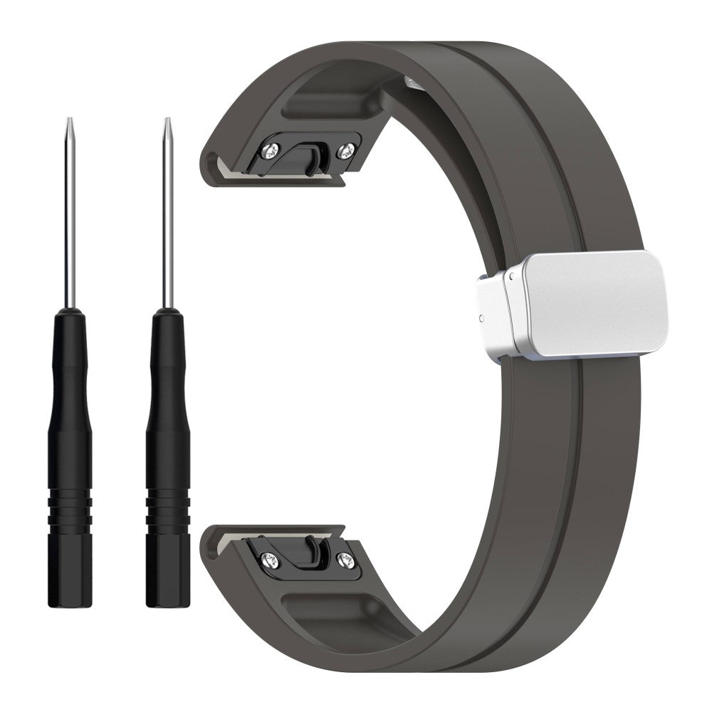 Super Godt Silikone Universal Rem passer til Smartwatch - Sølv#serie_10