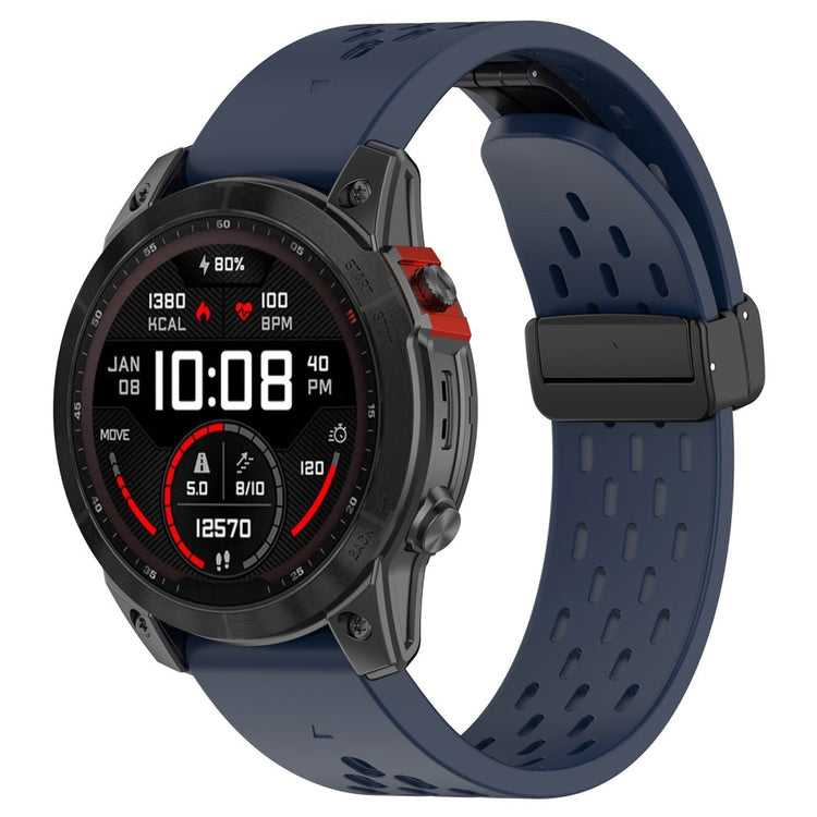 Vildt Fantastisk Silikone Universal Rem passer til Garmin Smartwatch - Blå#serie_8