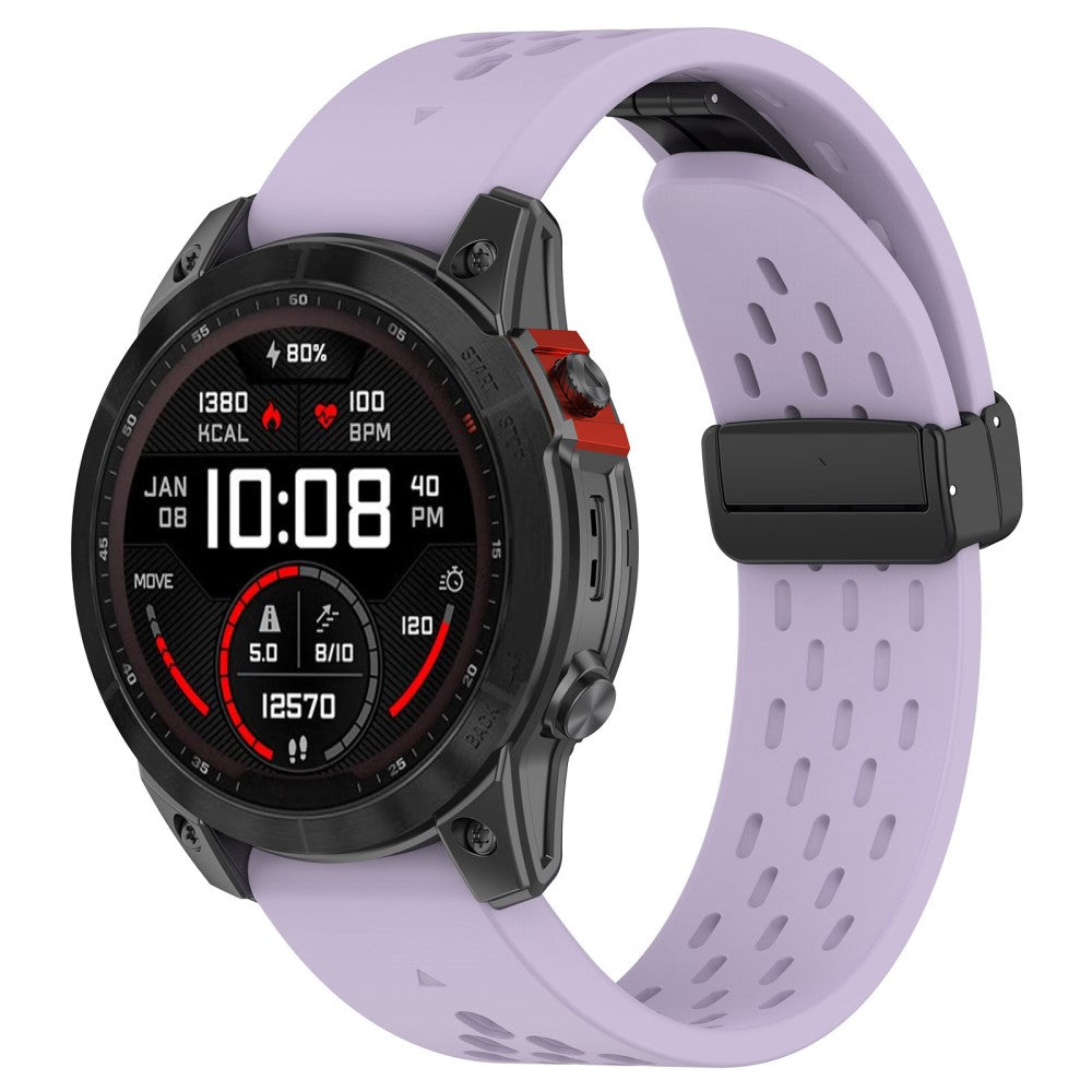 Vildt Fantastisk Silikone Universal Rem passer til Garmin Smartwatch - Lilla#serie_10