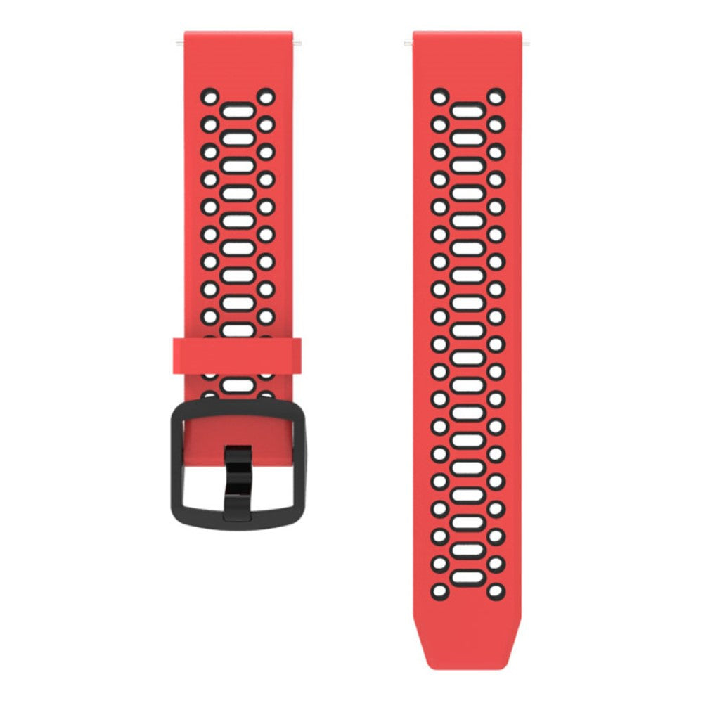 Coros Apex Pro / Samsung Gear S3 Frontier / Gear S3 Classic Breathable Silicone Strap 22mm Dual Color Watch Band - Red / Black#serie_5