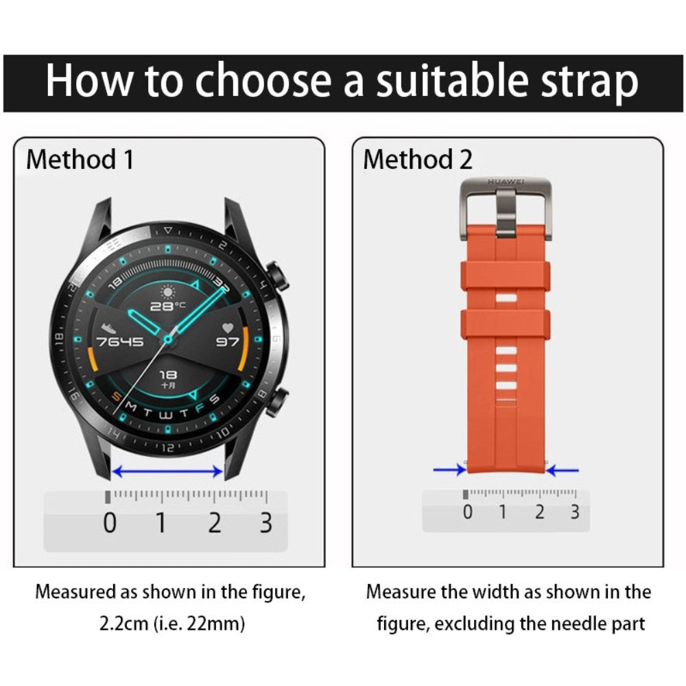 Rigtigt Pænt Silikone Universal Rem passer til Smartwatch - Blå#serie_4