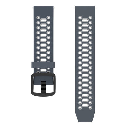 Coros Pace 2 / Garmin vivoactive 5 / GarminActive 5 / Venu Sq 2 Dual Color Watch Strap 20mm Silicone Watchband - Blue / Grey#serie_7