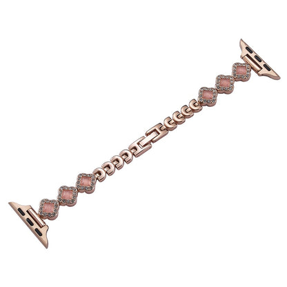 Vildt Fantastisk Rhinsten Universal Rem passer til Apple Smartwatch - Pink#serie_3