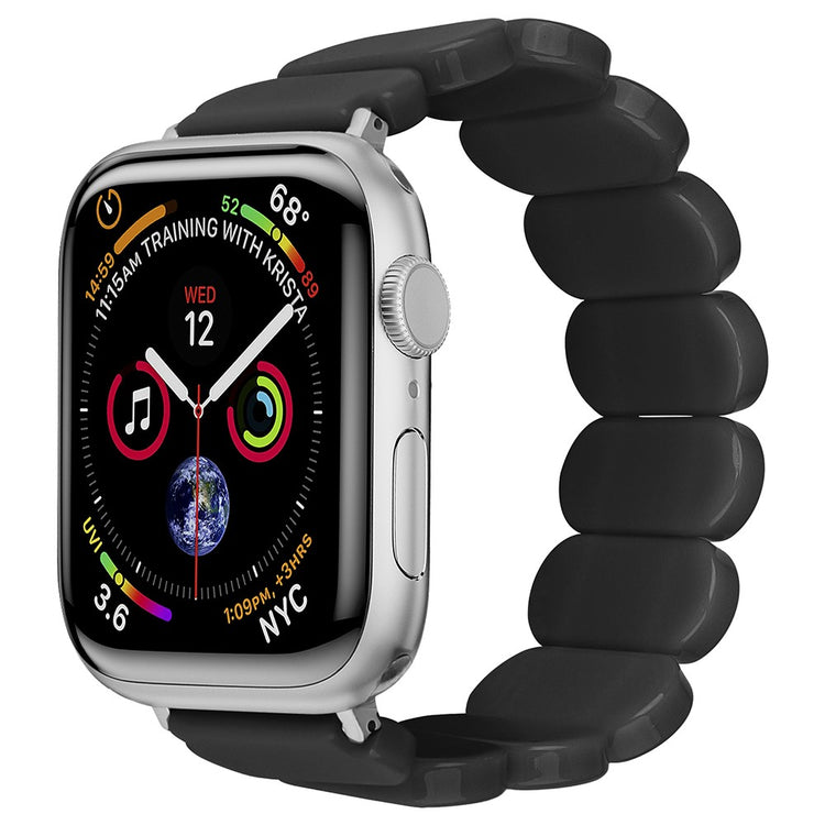 Rigtigt Cool Silikone Universal Rem passer til Apple Smartwatch - Sort#serie_8