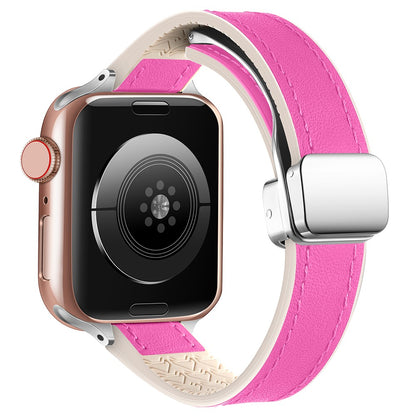 Super Godt Kunstlæder Universal Rem passer til Apple Smartwatch - Pink#serie_2