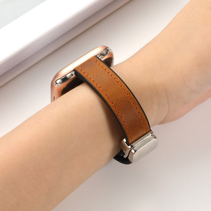 Super Godt Kunstlæder Universal Rem passer til Apple Smartwatch - Brun#serie_5