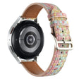 Garmin Active 5 / Samsung Galaxy Watch6 Classic 47mm 43mm Watch Band 20mm Braided Vegan Leather Wrist Strap - Light Pink