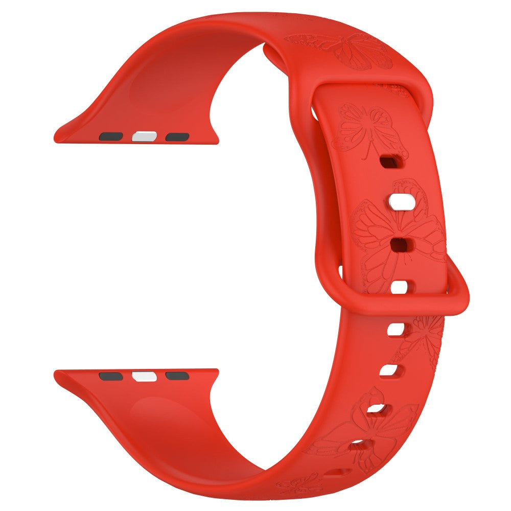 Vildt Godt Silikone Universal Rem passer til Apple Smartwatch - Rød#serie_1