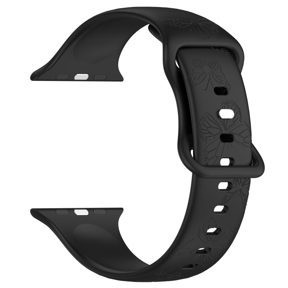 Vildt Godt Silikone Universal Rem passer til Apple Smartwatch - Sort#serie_6