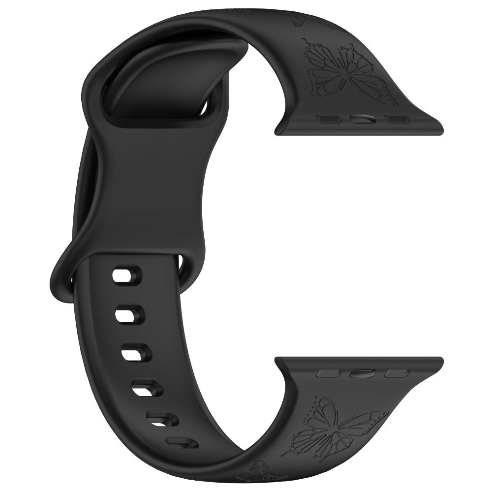 Vildt Godt Silikone Universal Rem passer til Apple Smartwatch - Sort#serie_6
