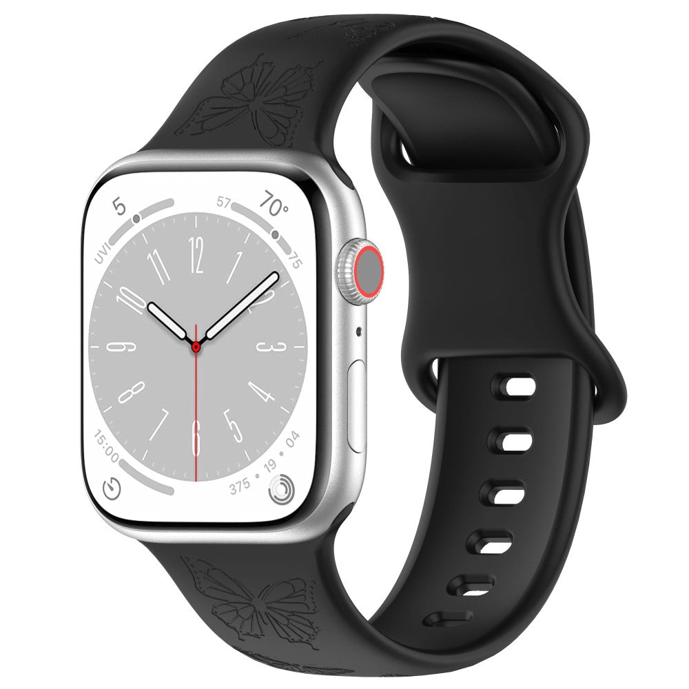 Vildt Godt Silikone Universal Rem passer til Apple Smartwatch - Sort#serie_6