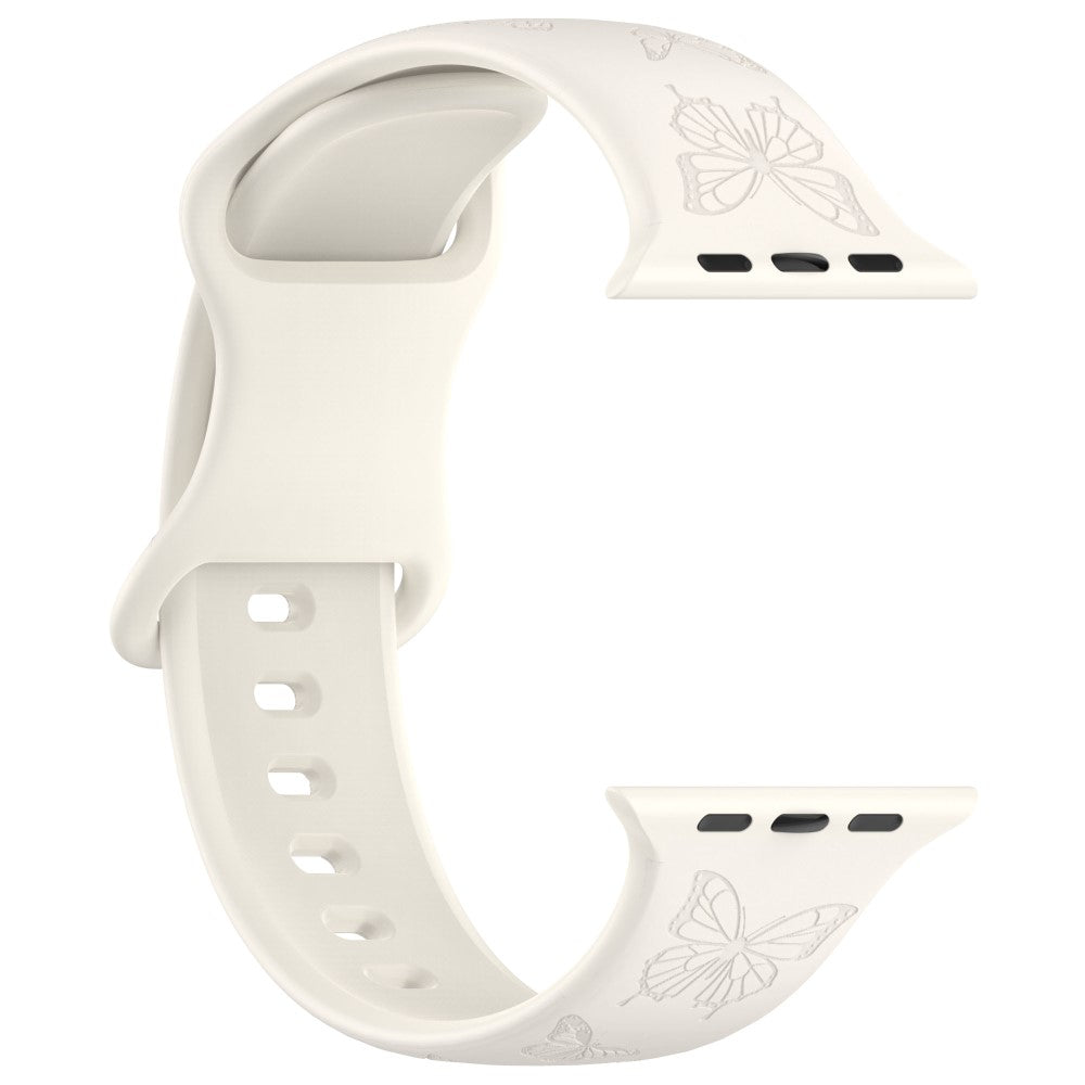 Vildt Godt Silikone Universal Rem passer til Apple Smartwatch - Hvid#serie_15