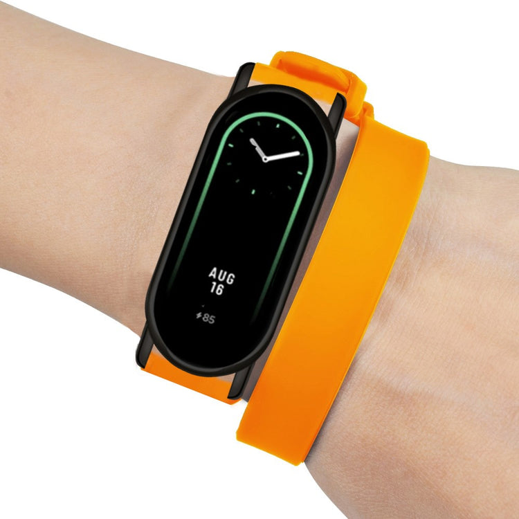 Vildt Fed Silikone Rem passer til Xiaomi Smart Band 8 - Orange#serie_2