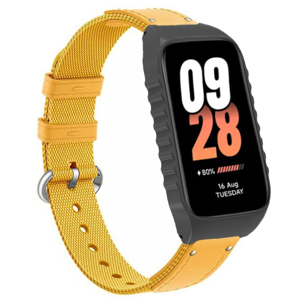 Nylon Universal Rem passer til Xiaomi Smart Band 8 Active / Xiaomi Redmi Band 2 - Gul#serie_2