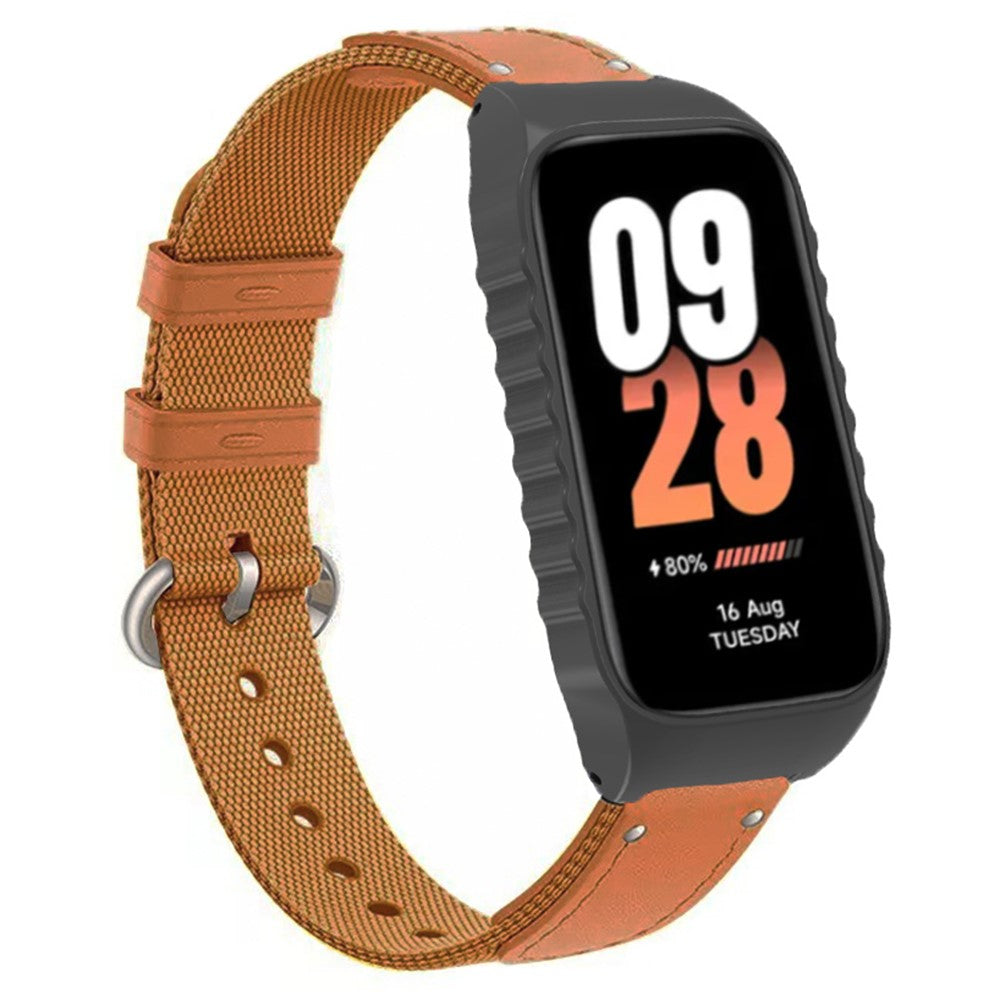 Nylon Universal Rem passer til Xiaomi Smart Band 8 Active / Xiaomi Redmi Band 2 - Brun#serie_4