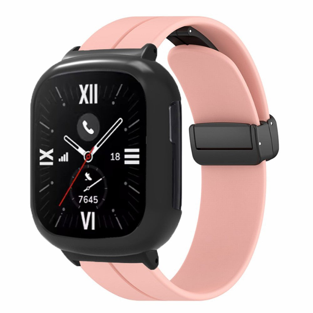 Vildt Sejt Silikone Rem passer til Honor Watch 4 - Pink#serie_3