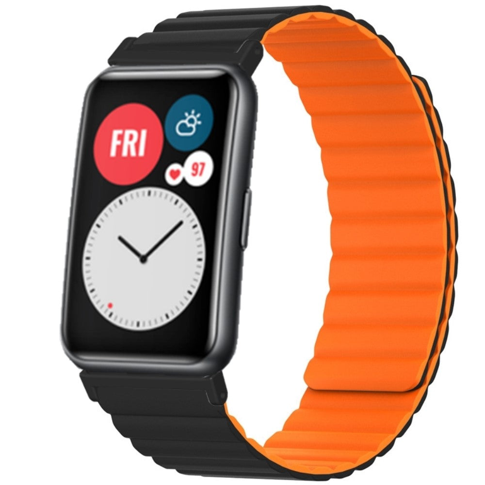 Silikone Universal Rem passer til Huawei Watch Fit / Huawei Watch Fit Special Edition - Orange#serie_2