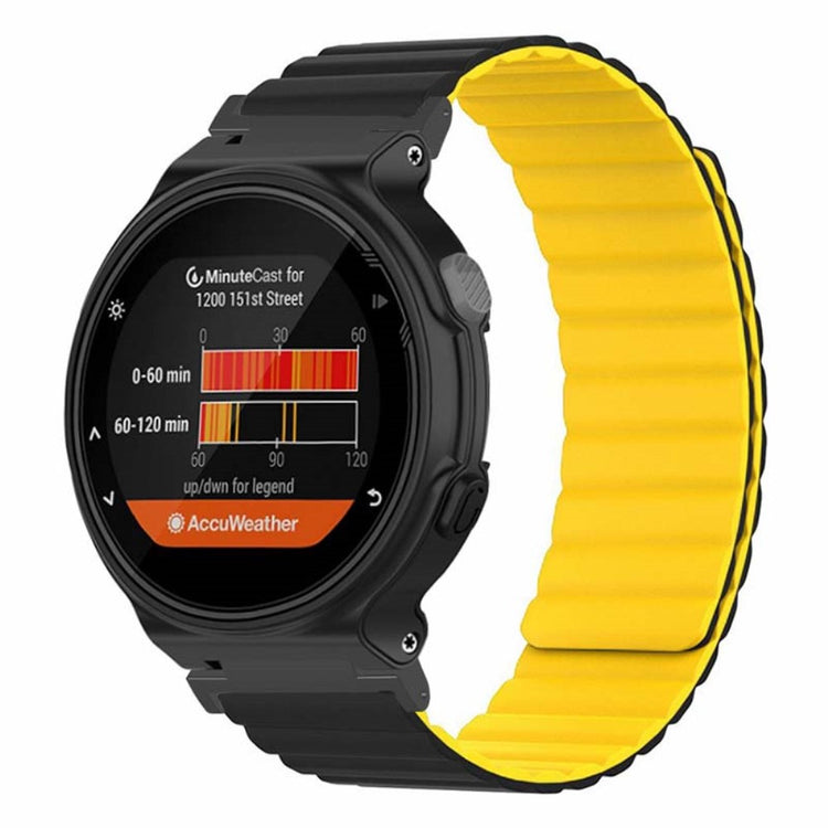 Super Sejt Silikone Universal Rem passer til Garmin Smartwatch - Gul#serie_3