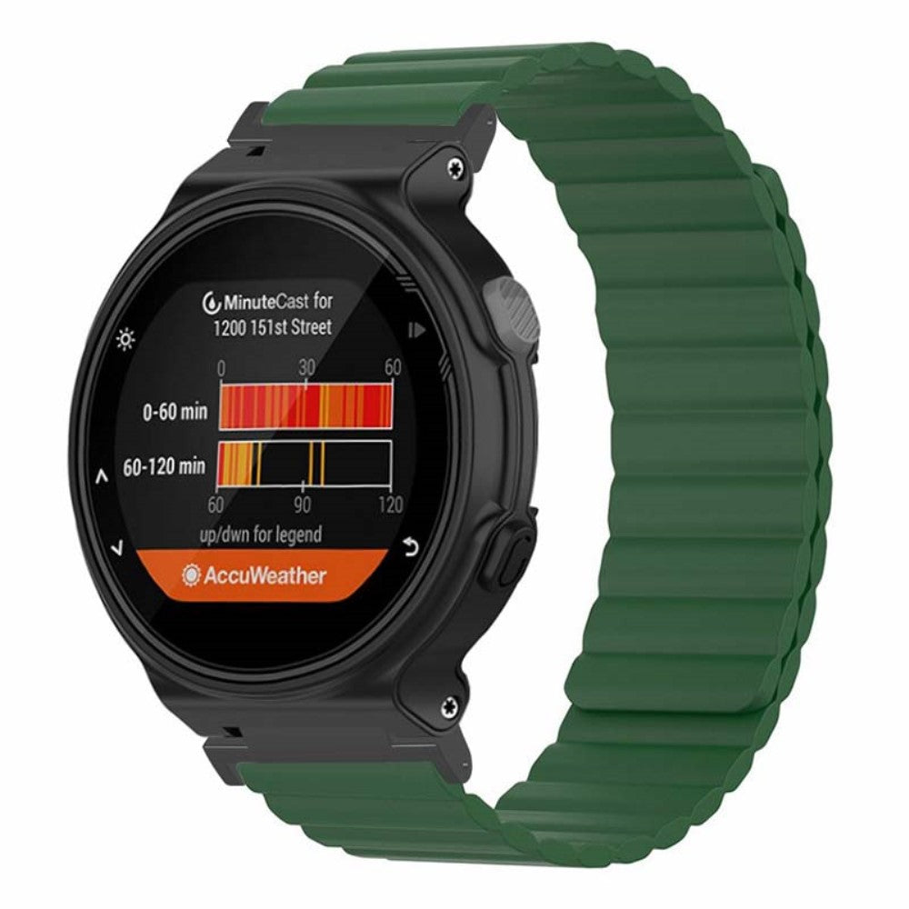 Garmin Forerunner 220 / 230 / 235 / 735XT / 620 / 63 Flexible Strap Magnetic Smartwatch Bands - Army Green#serie_7