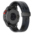 Garmin 22mm Quickfit Watch Band Black Buckle Camouflage Wriststrap - Camo Grey