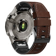 Garmin 26mm Quickfit Universal Watch Strap Leather Coated Flexible Wrist Band - Coffee