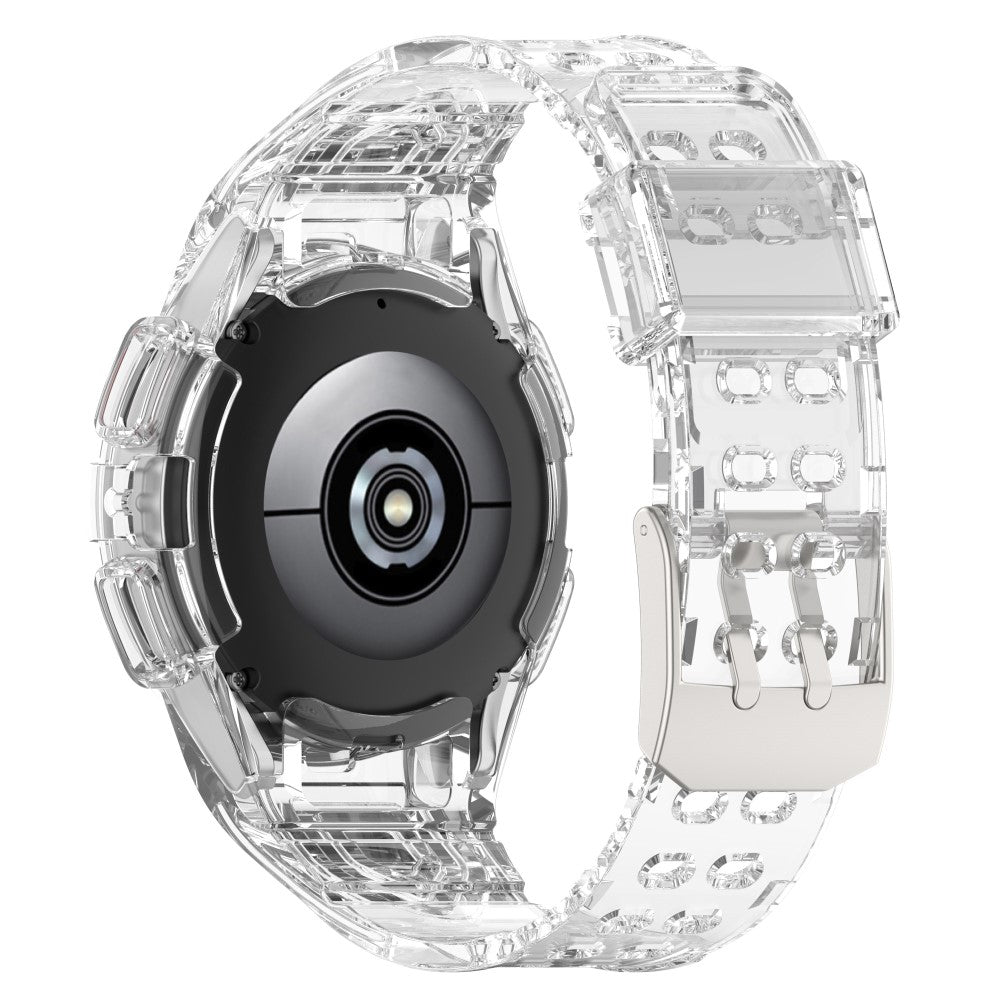 Glimrende Silikone Rem passer til Samsung Galaxy Watch 4 (40mm) - Gennemsigtig#serie_8