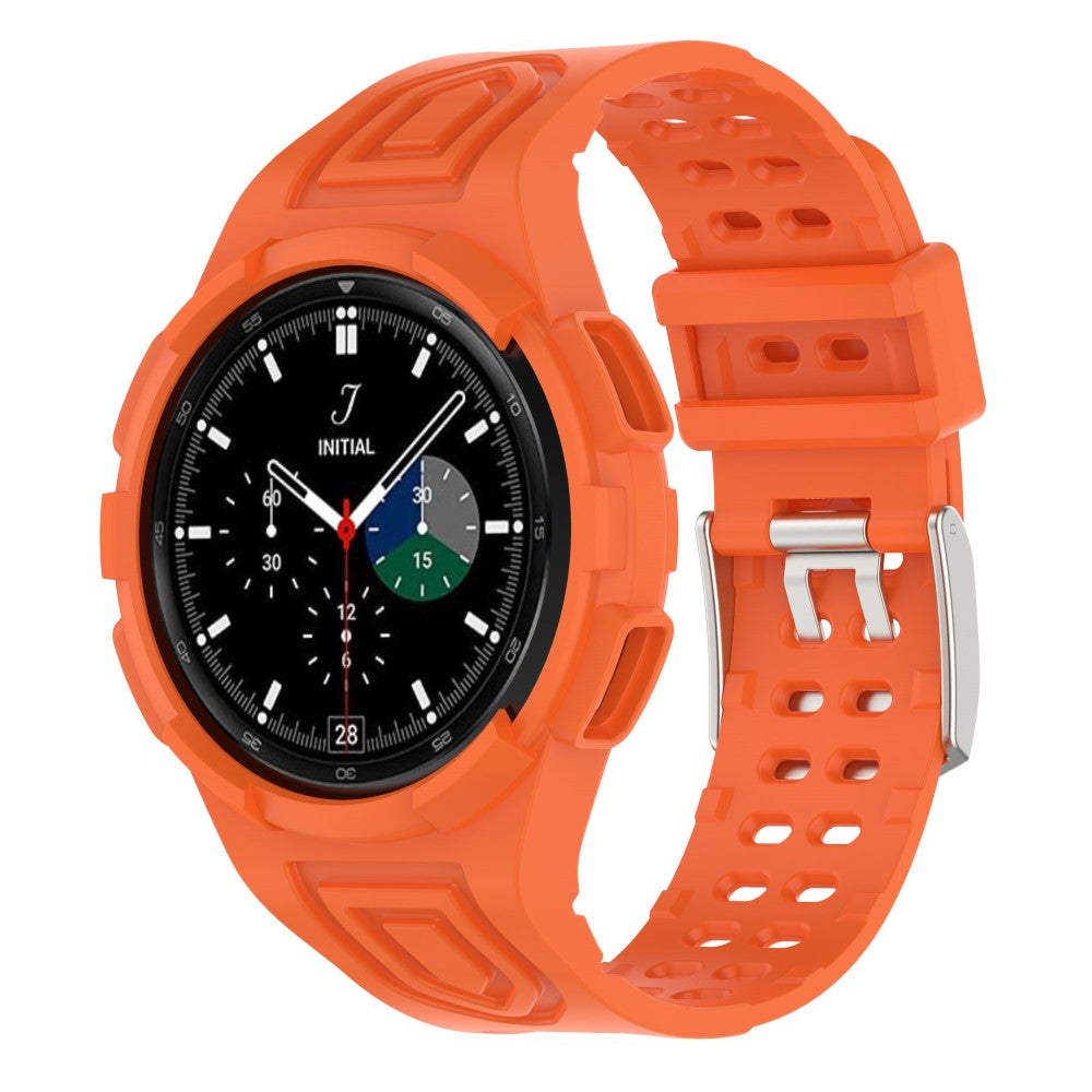 Sejt Silikone Rem passer til Samsung Galaxy Watch 4 Classic (46mm) - Orange#serie_2