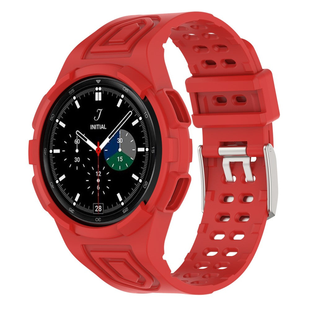 Sejt Silikone Rem passer til Samsung Galaxy Watch 4 Classic (46mm) - Rød#serie_4