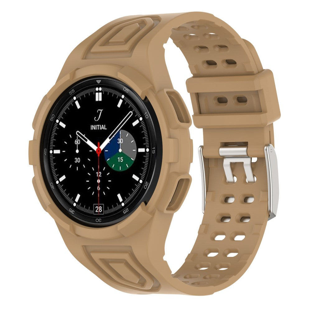 Sejt Silikone Rem passer til Samsung Galaxy Watch 4 Classic (46mm) - Brun#serie_5