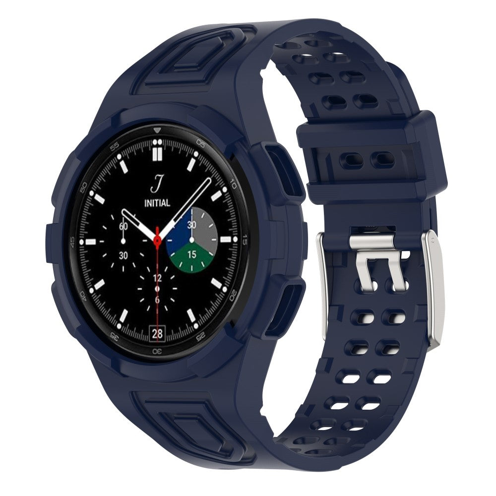 Sejt Silikone Rem passer til Samsung Galaxy Watch 4 Classic (46mm) - Blå#serie_7