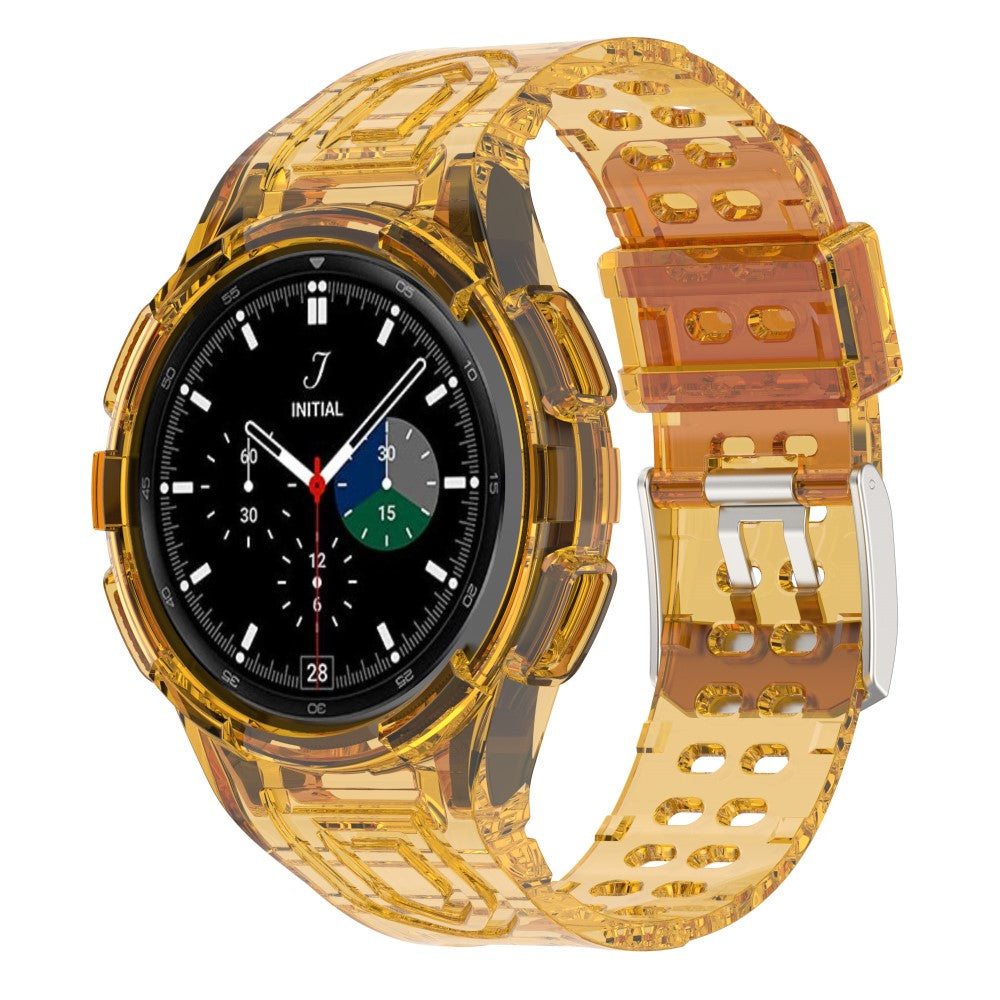 Sejt Silikone Rem passer til Samsung Galaxy Watch 4 Classic (46mm) - Orange#serie_9
