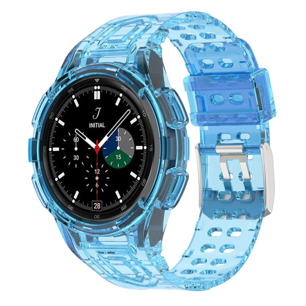 Sejt Silikone Rem passer til Samsung Galaxy Watch 4 Classic (46mm) - Blå#serie_12