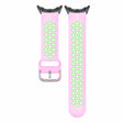 Google Pixel Watch 2 / Pixel Watch Silicone Dual Color Breathable Watch Bands - Pink+Green