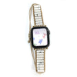 Apple Watch Series 41mm / 40mm / 38mm Woven Rope Stone Strap - Ink Ink White
