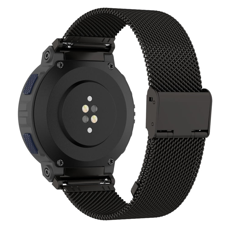 Fed Metal Rem passer til Amazfit Active Edge - Sort#serie_3